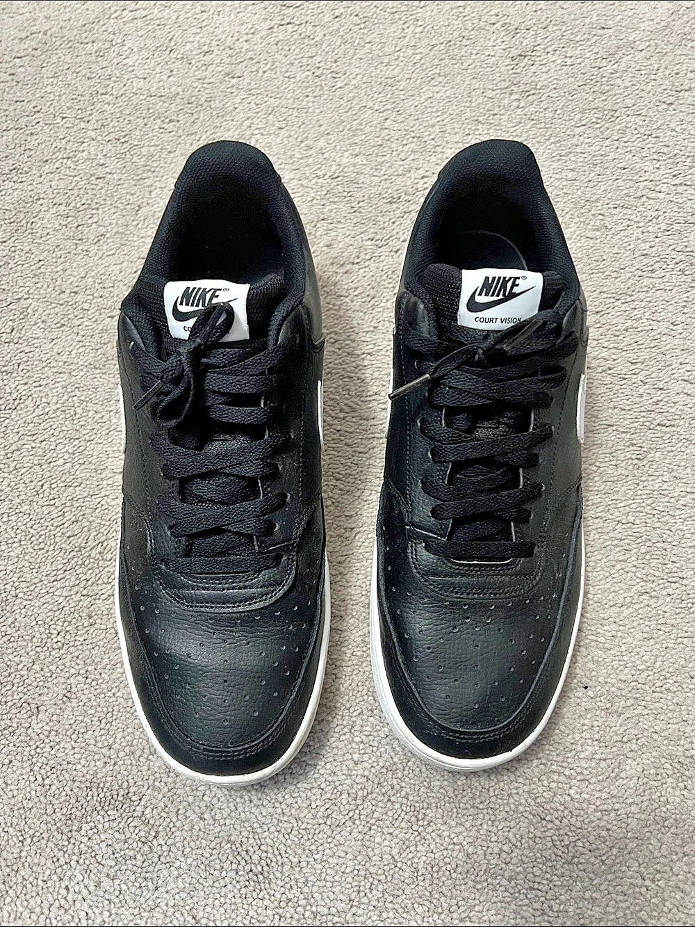 Nike Court Vision Low Black & White Sneakers